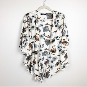 BKE Boutique Earth Tone Floral Kimono